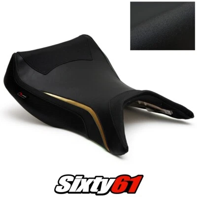 Cubierta de asiento Kawasaki Ninja ZX12R 2000-2004 2005 2006 negro dorado Luimoto Tec-Grip Foto 1 de 3