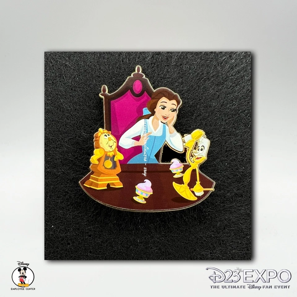 Prendedor DEC Disney D23 Expo 2024 Princesa Misterio Bella La Bella y la Bestia LE 400 Foto 1 de 1