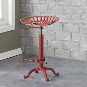 Carolina Classic Vintage Farmhouse 18.75" Metal Stool in Red - Picture 1 of 4