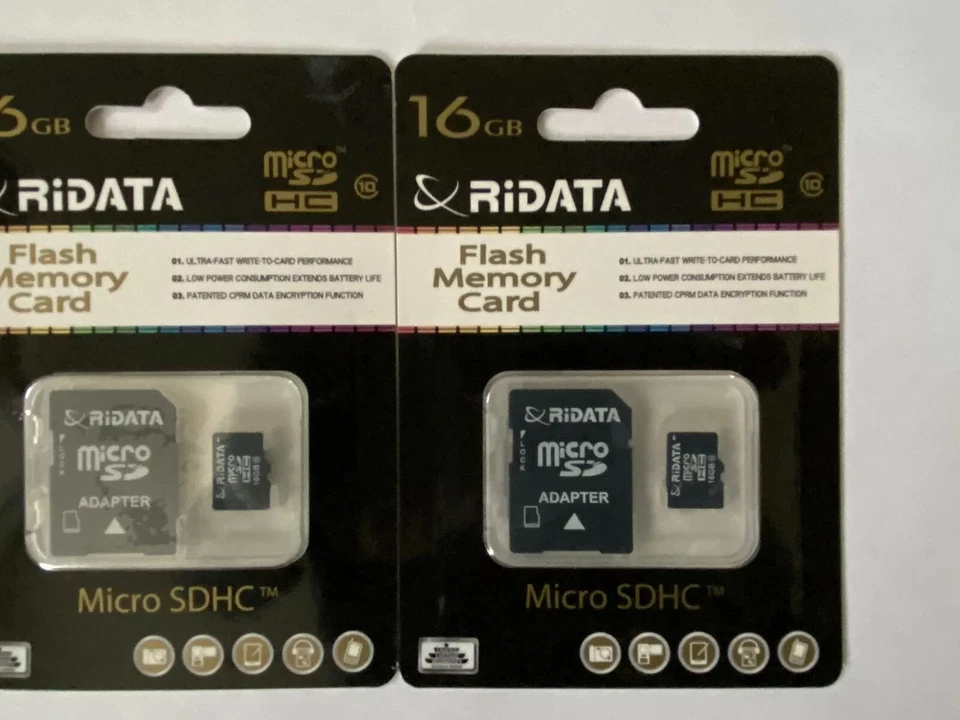 2-PK RiDATA Micro SDHC Class 10 16GB w/ SD Adapter - Image 1 of 2