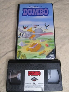 Walt Disney Classic Dumbo VHS Black Diamond Padded Clamshell Pink Spine - Imagen 1 de 10