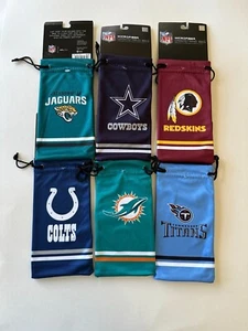 NFL Football Team Logo Microfiber Sunglasses Bag Pouch - Pick Your Team & Style - Picture 1 of 39