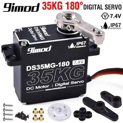 9imod DS35MG 35kg Waterpoof Metal Servo 180°for 1:8 1:10 RC Crawler SCX10 TRX4 - Image 1 of 4