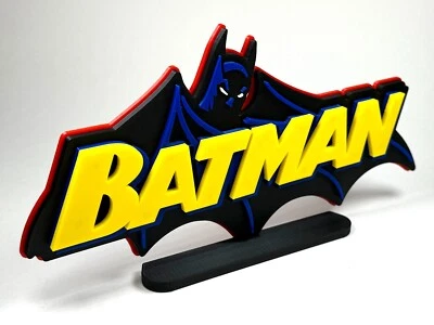 Logo independiente impreso en 3D de Bat Man Foto 1 de 4