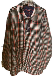 NWT MENS ROWING BLAZERS SHORT RED PLAID GOLD BUTTON LINED COAT PREPPY SIZE XXL - Picture 1 of 9