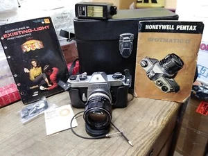 Vtg Pentax Spotmatic II 35mm Film Camera Takumar 1:1.4 50 Lens Case Parts Repair - Picture 1 of 22