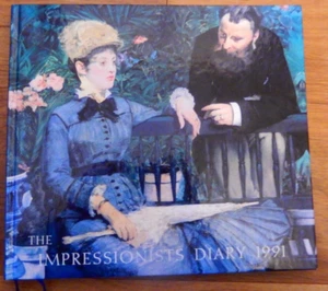 Impressionist Art Diary 1991 Vintage Gorgeous Plates only few pages written on - Picture 1 of 15