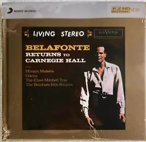 HARRY BELAFONTE RETURNS TO CARNEGIE HALL CD K2 HD MASTERING SEALED - Foto 1 di 1
