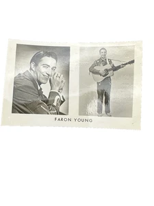 Vintage 1957 Faron YOUNG Fan Club Typed Note Photograph Postcard Signed JS - Picture 1 of 6