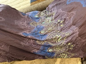 KAS Blau Lila Paisley Bettbezug FLORAL Blush King - Bild 1 von 12