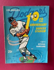 Free Shipping - 1971 Official Scorecard - Cubs vs Dodgers - Banks Santo Jenkins - Picture 1 of 6