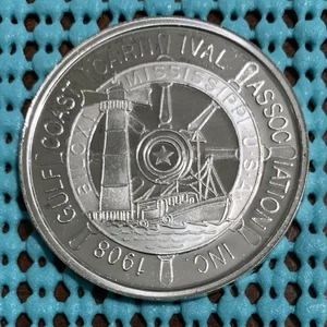 2008 GULF COAST Carnival Assn (Biloxi, MS) .999 FINE SILVER Mardi Gras Doubloon - Picture 1 of 2