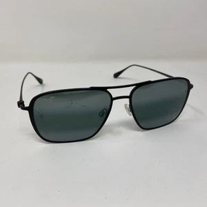 Maui Jim BEACHES MJ 541-2M MATTE BLACK W/ GRAY POLARIZED MIRROR LENS RA62 - Picture 1 of 12
