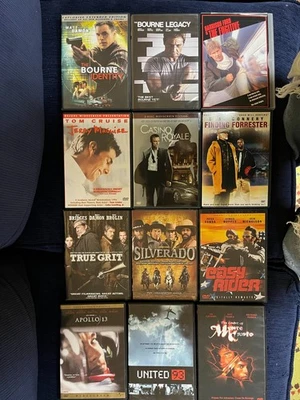 Man Movies! 12  DVD Lot Bourne Identity,Bourne Legacy,Casino Royale,Apollo - Image 1 of 4