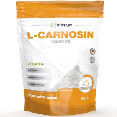 BIOTARY L-Carnosin Pulver 90g | 1000 mg Tagesportion | inkl. Messlöffel