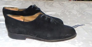 Emling Chausseur Black Suede Leather Lace Shoes Size 9 - with Shoe Trees - Picture 1 of 4
