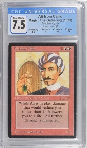 MTG: Magic Arabian Nights - Ali from Cairo (CGC Graded 7.5) - Cert# 3810427004 - Image 1 of 4
