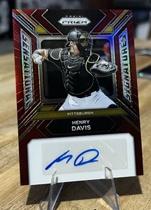 Henry Davis /99 SENSATIONAL SIGNATURES RED SP 2024 Prizm Pittsburgh Pirates AUTO - Picture 1 of 5