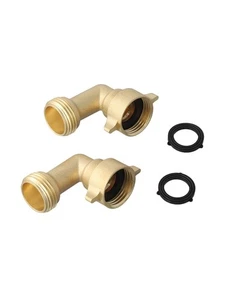 2PC Brass 90 Degree Elbow - All Copper Corner Joints For 3/4 Water Pipe - Picture 1 of 12