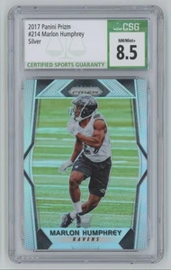 2017 Panini Prizm SILVER Marlon Humphrey Rookie CSG 8.5 Ravens #214 A55 - Picture 1 of 2