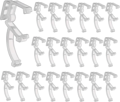 20 Pieces 2 Inch Clear Valance Clips Hidden Window Mini Blind Clips for Wo - Image 1 of 4