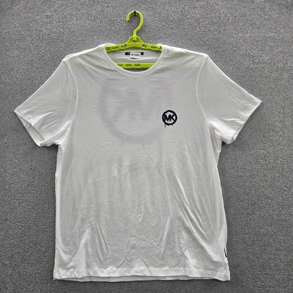 Camisa Michael Kors Hombre XL Blanca Logo MK Manga Corta Foto 1 de 4