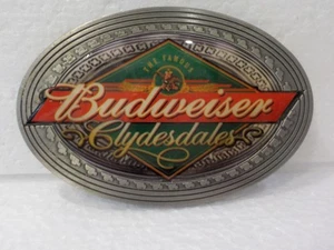 2010 limitierte Auflage Budweiser Clydesdales Bier Gürtelschnalle passt bis zu 1,5" Gürtel - Bild 1 von 4