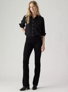 Women’s Levi’s 315 Shaping Bootcut Black Jeans, Mid Rise Size 8, 29x32, NWT - Picture 1 of 11