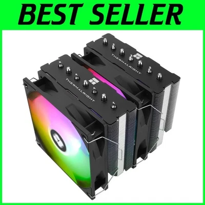 Quiet Dual Fan CPU Air Cooler for Intel/AMD - 154mm Height with ARGB Lighting - Image 1 of 4