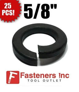 (Stck 25) 5/8 Zoll normale Standard geteilte Sicherungsscheiben einfache Oberfläche/schwarz  - Bild 1 von 2