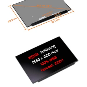 16.1 "2560x1600 WQxGA LED de reemplazo de pantalla mate para Lenovo PN: 5D11F56381 100% sRGB - Imagen 1 de 1
