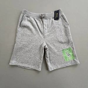 Polo Ralph Lauren Soccer Shorts Size LARGE 14-16 Boy Sweat Gray Fleece $45 NEW - Picture 1 of 9