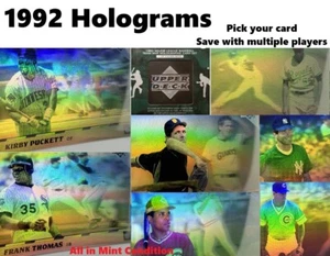 1992 Upper Deck MVP Holographic Pick a card Y1 - Picture 1 of 91