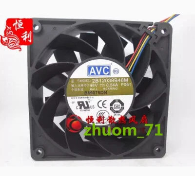 1PC AVC 2B12038B48M 12038 48V 0.54A Industrial computer cooling fan - Image 1 of 2