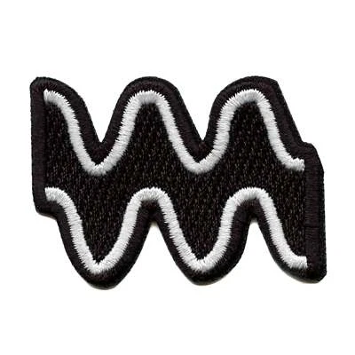 Aquarius Astrological Zodiac Symbol Patch Horoscope Water Bearer Embroidered Iro - Image 1 of 2