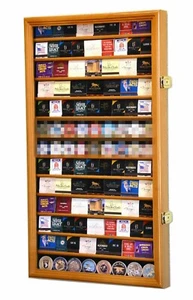 Vitrina Matchbook 116+ Coincidencias Roble Gabinete Madera Estante Caja Sombra Soporte de Pared - Imagen 1 de 11