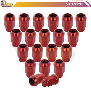 20 Pcs Red Bulge Wheel Lug Nuts Thread Size 14mmx1.5 Fits Ram 1500 2012-2018 - Picture 1 of 9