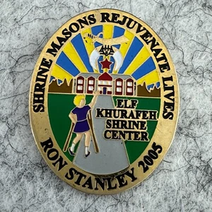 2005 Elf Khurafeh Shrine Center Ron Stanley Pinback Shrine Masons Rejuvenate - Picture 1 of 3