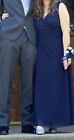 Navy Blue Sparkly Top Prom Dress