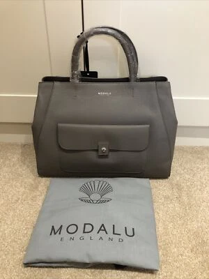 Modalu Grey Leather Handbag - Brand New - Image 1 of 4