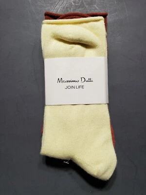 2 pares de calcetines Massimo Dutti Join Life mezcla algodón/lana talla 01 (35-38) EE. UU. M Foto 1 de 3