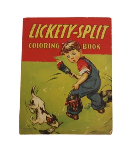 Vintage 1942 Saalfield Publishing Company Lickety Split Coloring Book - Picture 1 of 7