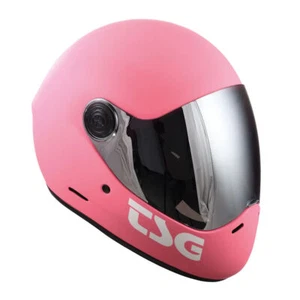 TSG Pass Pro Downhill Skateboard Helmet with 2 Anti-Scratch Visors Matt Pink - Picture 1 of 9