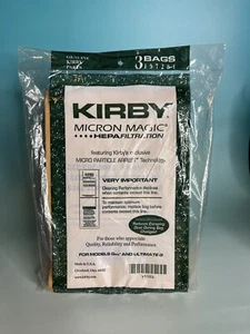 Kirby Micron Magic 3-Pack (x3) Hepa Filter Vacuum Bag Gsix & Ultimate G 197201 - Picture 1 of 7