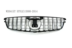 Front Grille Chrome GT-R Look Fit For '2008-'2014 Mercedes Benz W204 C-Class - Imagen 1 de 2
