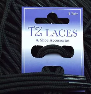 Cord Round Black 2mm Laces Shoes Boots Hiking-Boots New - Picture 1 of 1