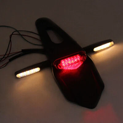 Motorcycle 12V LED Enduro Fender Brake Tail Light Turn Signal Off Road Dirt Bike - Imagem 1 de 4