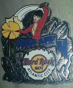 Hard Rock Cafe Atlantic City Winter Drummer Girl pin - Picture 1 of 2