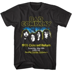 Bad Company Men's T-shirt 1976 Concert Return Seattle Center Coliseum Graphic - Picture 1 of 2