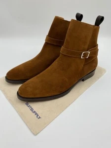 Herren Suitsupply Stiefel Braun Leder Wildleder Made In Italy Größe EU44 UK10 US11 - Bild 1 von 12